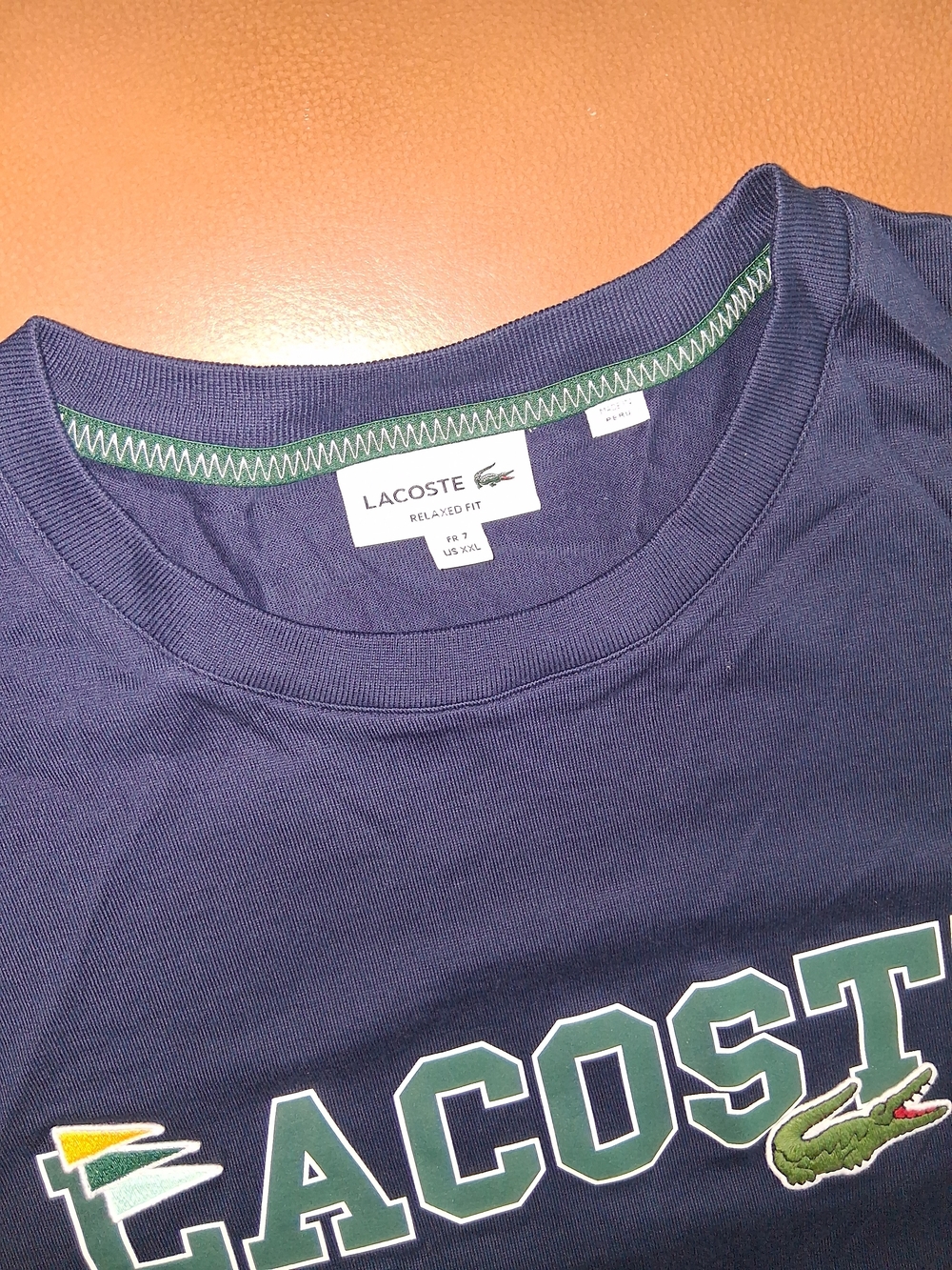 Lacoste Navy Graphic Logo Tee